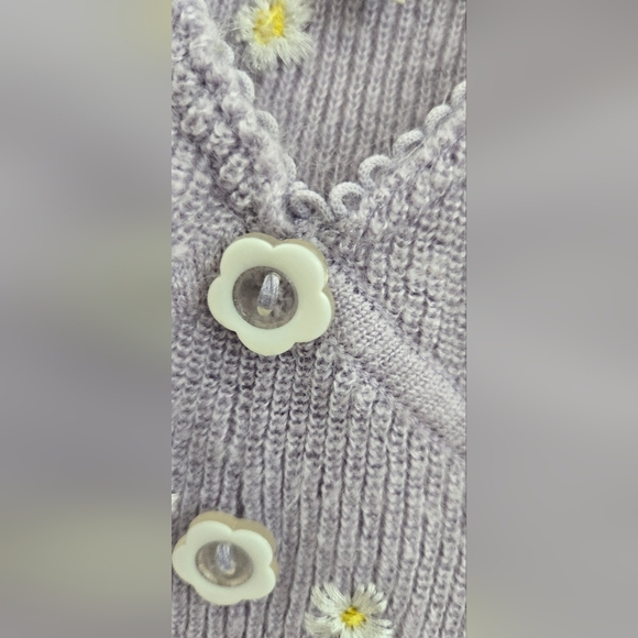 For Love & Lemons embroidered daisy knit crop top Size Small - Picture 8 of 16